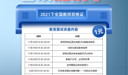 1元 | 2021下全國教師資格證面試92分提前學